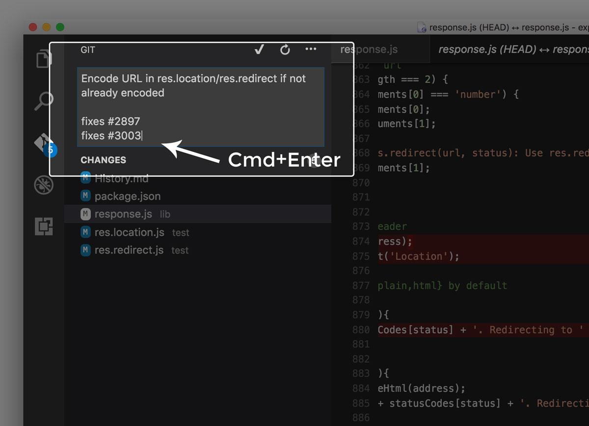 One-keystroke git commits with Visual Studio Code