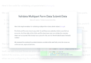 Validate Multipart Form Data Submit Data