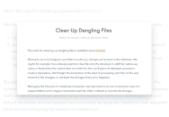 Clean Up Dangling Files